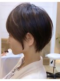 黒染め似合わせカットショートボブ学割u24ヘアドネーション