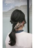 『AuraBeaute京都』結婚式 ローポニーテールアレンジ