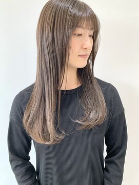 フォーク FOLK 【FOLK】赤みなし透明感グレージュ☆似合わせ内巻きロング♪