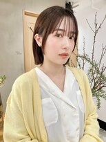 ローレン(LOREN)&nbsp;ミルクティーベージュぷつっとボブケアブリーチ 梅田