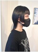 20代30代ウルフ姫カットレイヤーブラック