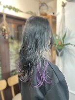 リッカ(RICCA)&nbsp;【インナーカラー】ホワイトシルバー×パープル