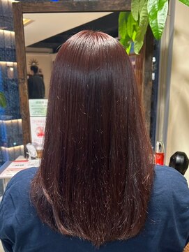 ヘアリゾート粋 ティガ 池袋店(tiga) ブラウンレッド/丸みロング