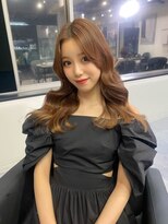 ペレ 栄店(PELE) デザインカラー/レイヤーカット/ウェットヘア/オリーブベージュ