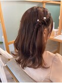 【お呼ばれアレンジ】ツイストハーフアップアレンジ★彡
