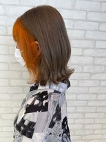 ビスイル 秋葉原店(Vis ill) インナーカラー艶髪ネイビーグレーアッシュブラック大人美人