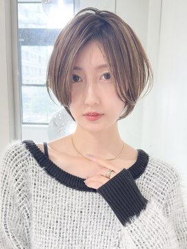 ロンドエニカ 大宮(Lond enika) 黒髪ボブルフネビージュ小顔ワンレンスペインカール