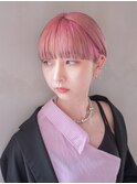 ピンクヘアーピンクグレープフルーツ小顔秋色_ba512002