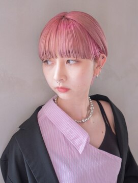 シオン(shion) ピンクヘアーピンクグレープフルーツ小顔秋色_ba512002