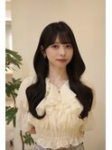 王道アイドル前髪大人上品アッシュブラウンくびれレイヤーロング