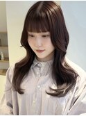 似合わせレイヤーカット/韓国風巻き/ブラウンカラー