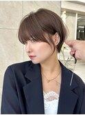 大人可愛い短め丸みショート