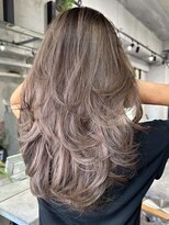 ハーシーバイアポロ 相模大野(HERSHE by apollo)&nbsp;xバレイヤージュ/ホワイトグレージュ/レイヤーカット