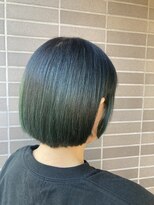 オーガニックマインド 坂戸 鶴ヶ島(organic+mind)&nbsp;30代40代◎秋の艶髪丸みボブ×グリーン暗髪