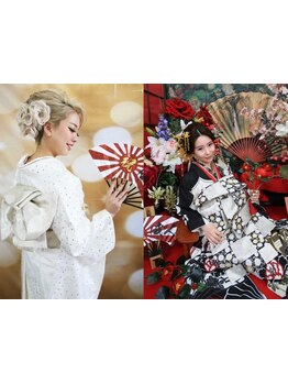 新作振袖レンタル.2027年予約受付中!成人式振袖着付+ヘアセット\22000、卒業式も予約受付中!千葉千葉中央