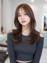 クレビアテン(CreBiA ten_)&nbsp;艶髪/透明感/レイヤーカット/顔まわりカット/ブラウン