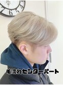 刈り上げ×センターパート