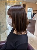 ブラウニーカラー+軽やか外ハネ