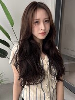 ソヨン 今池(SOYON) 《SOYON》韓国 ロングウェーブ 艶ブラウン