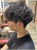 波巻きパーマ