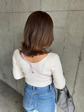 アール ヘアー デザイン(r hair design) 小顔見せショートベージュカラーブリーチしない透明感カラー