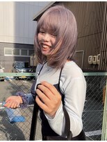 ブラウン(BROUN)&nbsp;透け感パープルベージュ