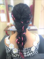 パピヨンロゼ(Papillon Rose)&nbsp;三つ編み　ロープ編みＭＩＸ　ランダム編み込みスタイル