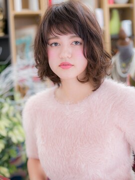 カバーヘア ブリス 川口(COVER HAIR bliss) *+bliss川口+*…くせ毛風カール＆斜めバング☆ガーリーボブe