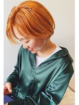 エミイ 鎌倉(eMii.)&nbsp;ハイトーンオレンジナチュラルショートボブ【鎌倉　エミイ 】