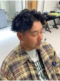 前下がりマッシュツイストスパイラルパーマソフトツーブロック