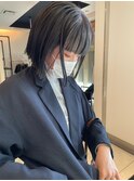 ぷつっと切りっぱなしボブ×インナーカラー 2