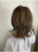 ミントアッシュ シークレットハイライト セミディ レイヤー