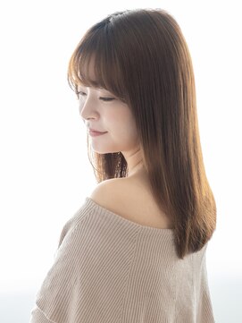 ヘアーサロン ラフリジー(Loufreasy) 【髪質改善】酸性ストレートでつや髪ストレートセミロングヘアー