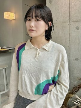 カケル(×.) タッセルボブ／ダークグレージュ／顔まわりカット