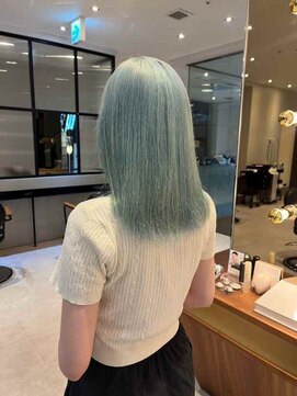 ダブル(W) ブリーチカラー/パステルブルー