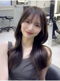 ワイドバングイメチェン美髪外ハネボブ+レイヤーカット韓国/池袋