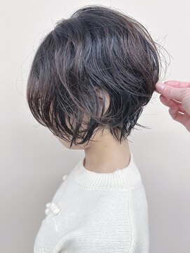 モリオ(morio) =ゆるふわパーマショートニュアンスパーマ毛先パーマ30代40代