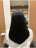 セミロング×ブルーブラック