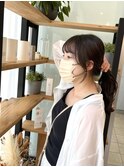 結んでも可愛い顔まわり♪