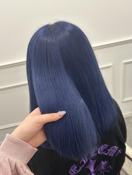 リルミー(Lilme) 【2ブリーチ～】で作るネイビーブルー♪ ＊ひな＊