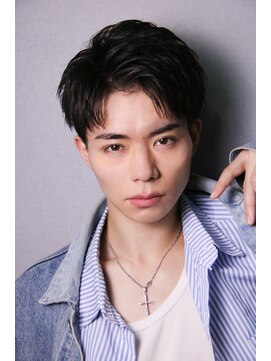 ツーブロックナチュラルアップバング