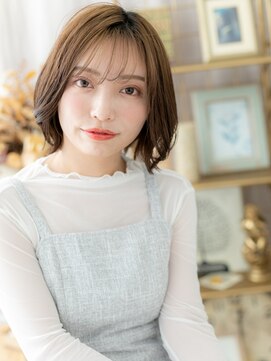 カバーヘア ブリス 北浦和(COVER HAIR bliss) ダークアッシュ丸みボブ小顔ハッシュカットh4北浦和20代30代40代