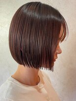 ビスクヘアデザイン(bisq hair design)&nbsp;ボブ　ミルクティーベージュ　艶髪　髪質改善カラー　ショート