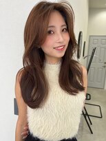 ソヨン 栄店(SOYON) 似合わせカット/ミディアムレイヤーカット/大人ガーリー/くせ毛