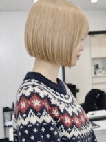 ジェムヘアスタジオ 平塚西口店(Gem Hair Studio) Gem Hair Studio 姉崎 ミルクティーベージュ×ミニボブ