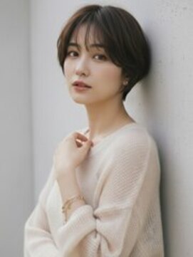 ヘアーメイクパウダー 天王寺寺田町店(Hair make powder) 大人可愛い30代40代50代小顔マッシュショート丸みショート