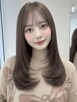 フォルテミラ(FORTE MILA)&nbsp;ミディアムレイヤー/ミルクティーベージュ/韓国巻き/顔周り