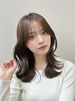 リブランド 銀座(REBRAND) 鎖骨下ミディアムレイヤー透明感グレージュカラー