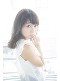 【salon de MiLK 原宿】ゆるふわウェーブ×流しバング
