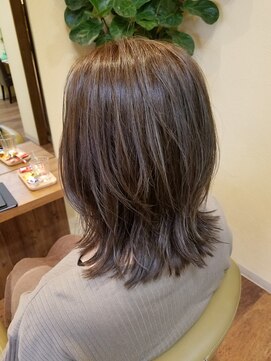 ヘアーアンドメイク サワ 天神店(Sawa) ミディアムウルフスタイル